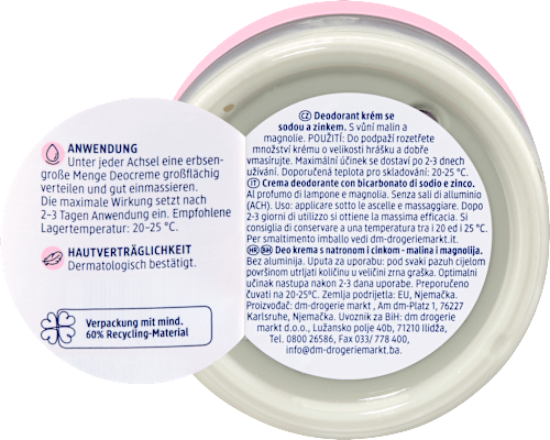Balea Deodorant Cream Baking Soda and Zinc