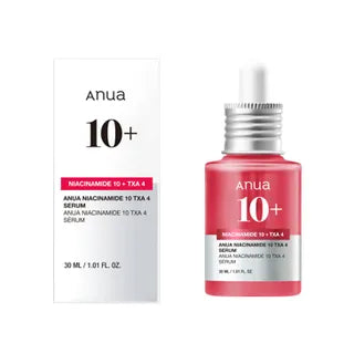 Originala ANUA Niacinamide 10% + TXA 4% serum bottle, close-up shot showing the product label and dropper applicator.