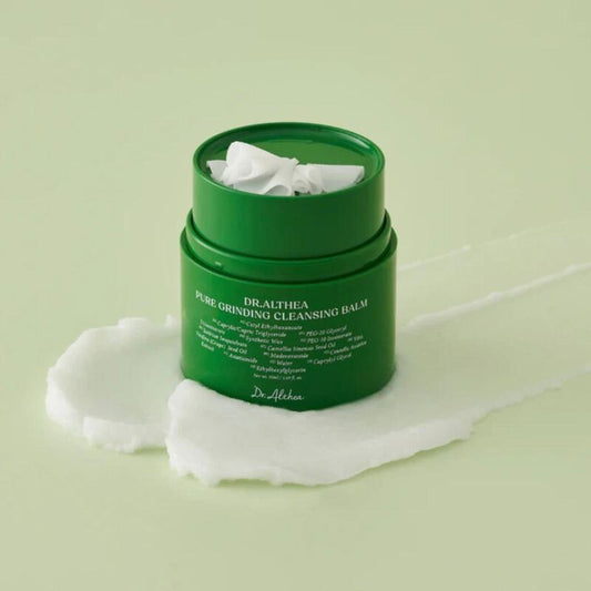Originala Pure Grinding Cleansing Balm green jar with white balm, facial cleanser