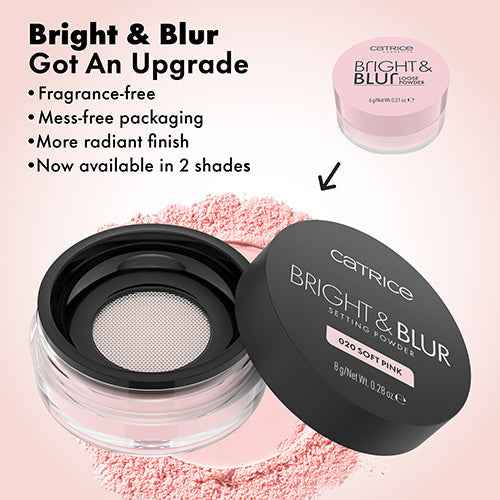 Catrice Bright & Blur Setting Powder 020 Soft Pink for a Flawless Finish - Originala