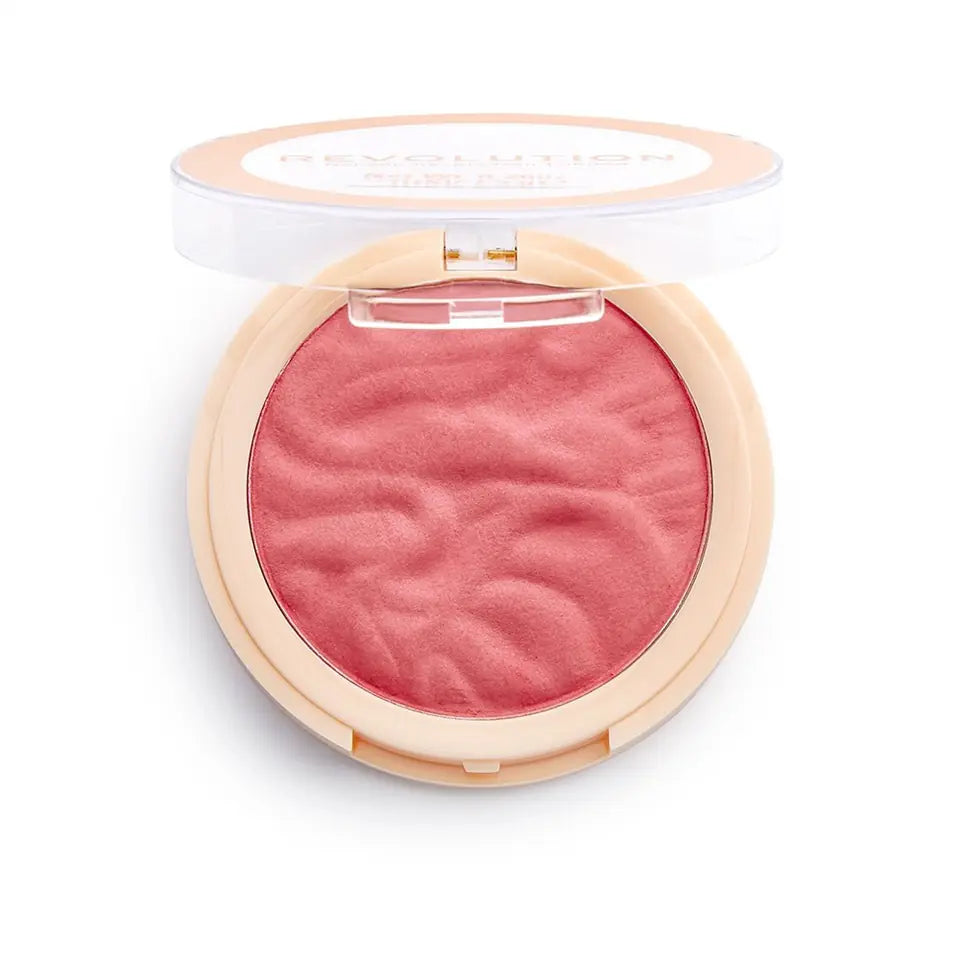 Revolution Blusher Reloaded pink blush in beige plastic compact