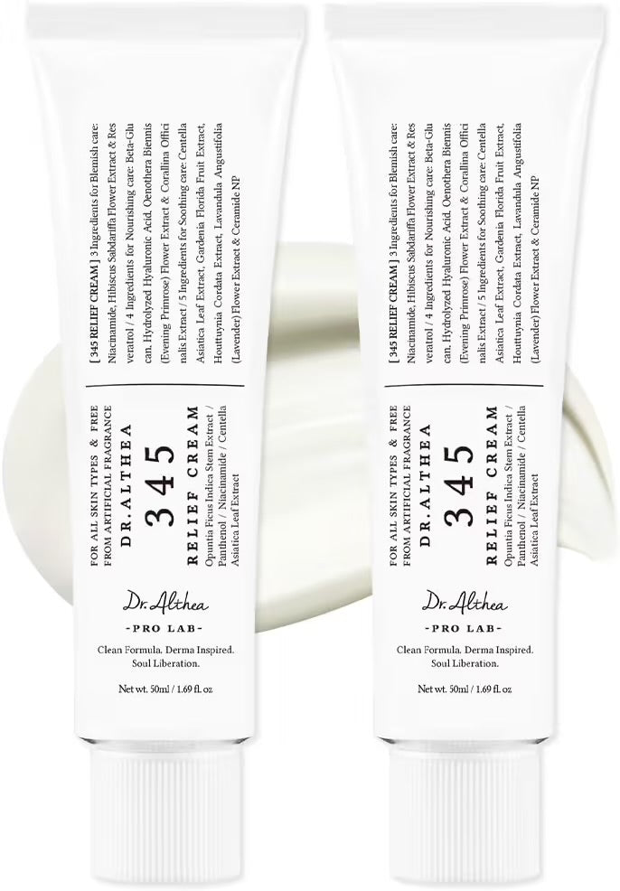 Dr. Althea 345 Relief Cream by Originala, a soothing moisturizer in a jar, designed to repair skin barrier and provide gentle hydration.