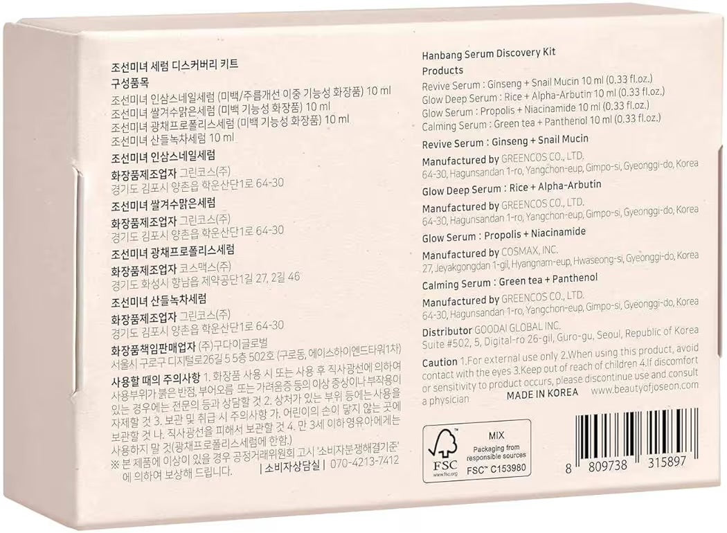 Beauty of Joseon Hanbang Serum Discovery Kit